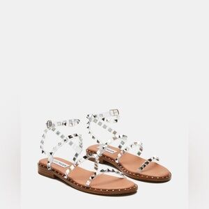 Michael Kors Metallic Studded Sandals TRAVEL CLEAR